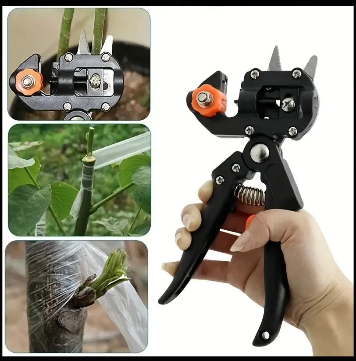 Garden Grafting Tool Kit - Gardening Pruning Shears Set, for Plant Branches and Fruit Tree Pruning, Including Grafting Tape, Grafting Knife and 3 Replacement Blades, Metal and Plastic, Grafting Film. Manual Operation